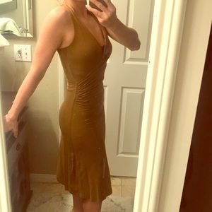 Stretchy Camel Ralph Lauren Dress, Halter top,  XS